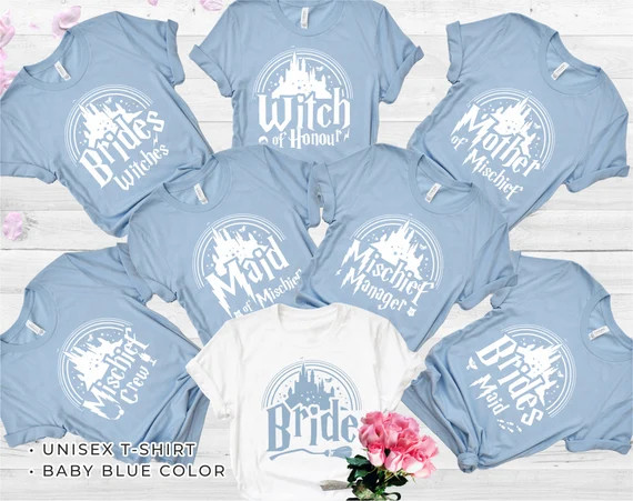 Wizard Theme Bachelorette Shirts, Bridesmaid Shirts, Bridesmaid Proposal, Maid Of Honor Shirt, Ma... | Etsy (US)