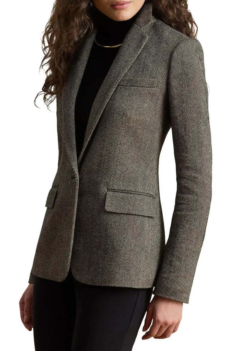 Cotton, Linen & Wool Herringbone Jacket (Women) | Nordstrom | Nordstrom