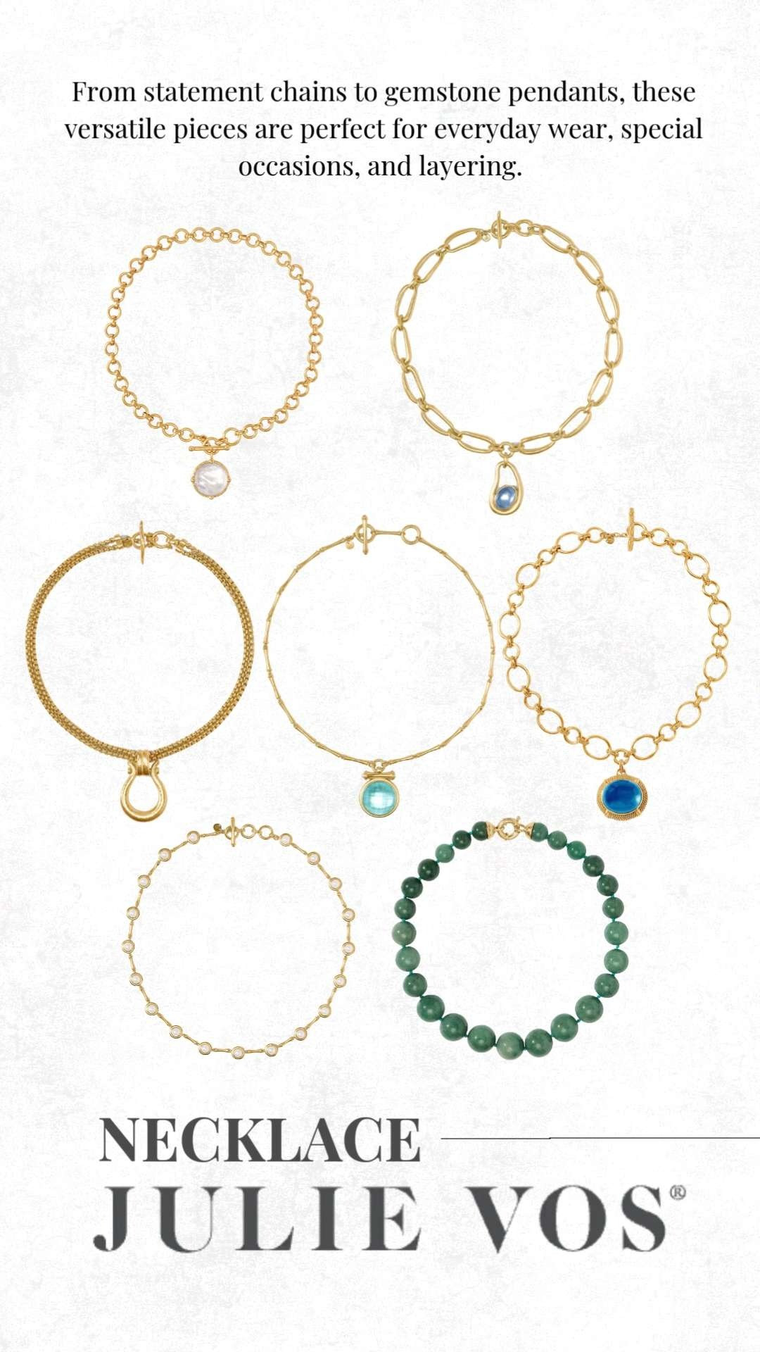 A beautiful necklace has a way of pulling an entire outfit together. 

These Julie Vos favorites range from delicate and understated to bold statement pieces, making it easy to find the perfect finishing touch for any look. 🫶🏻 

 #LTKootd #LTKSeasonal #LTKSaleAlert