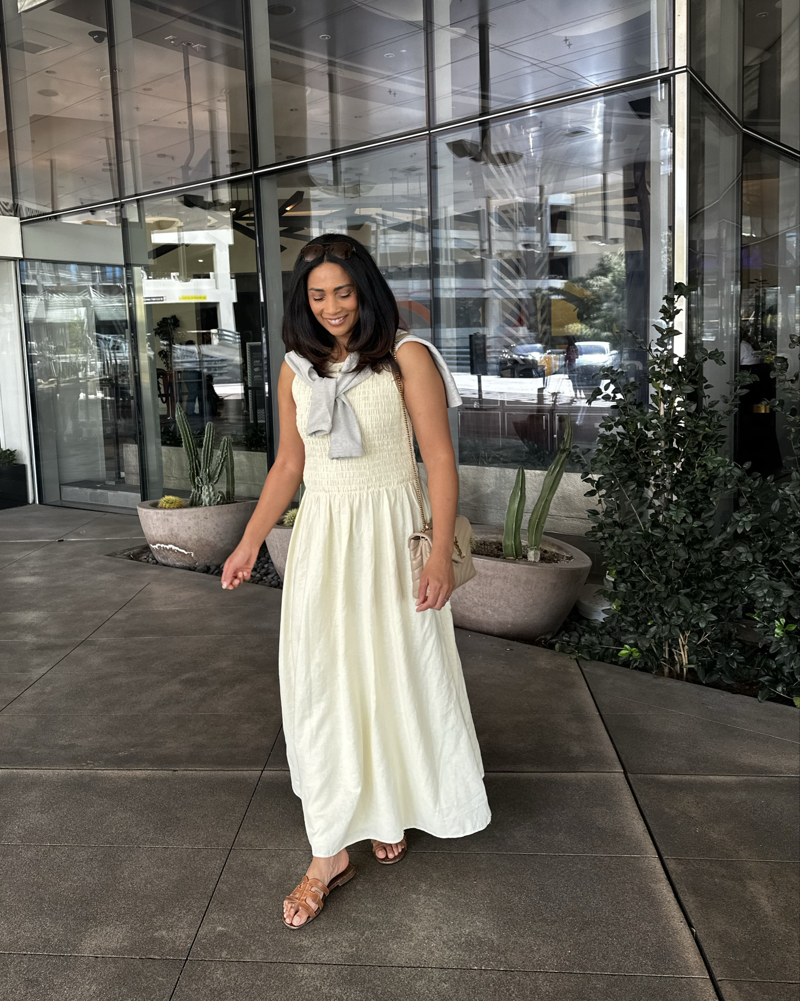 This midi dress is so comfy and chic!! Fits true to size.