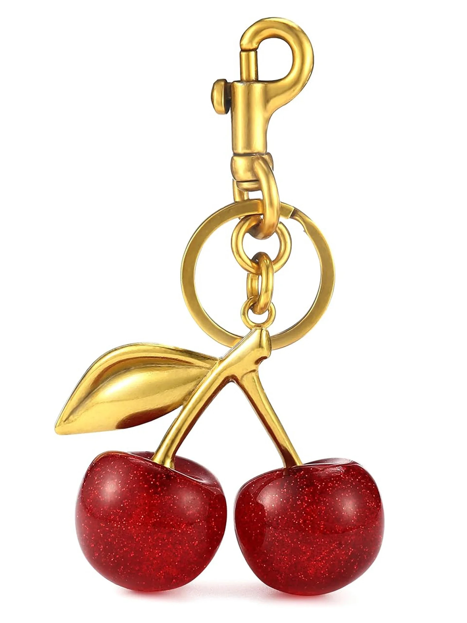 Soda Candy Cherry Bag Charm Purse Cute Keychains for Women Car Keyrings Leather Handbags Made of ... | Walmart (US)