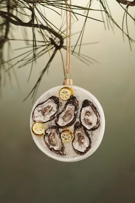 Oyster Platter Glass Ornament | Terrain