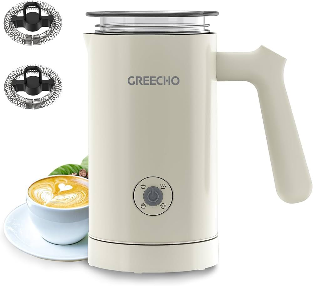 Milk Frother and Steamer, GREECHO 4 IN 1 Electric Milk Frother, 10.2oz/300ml Automatic Warm & Col... | Amazon (US)