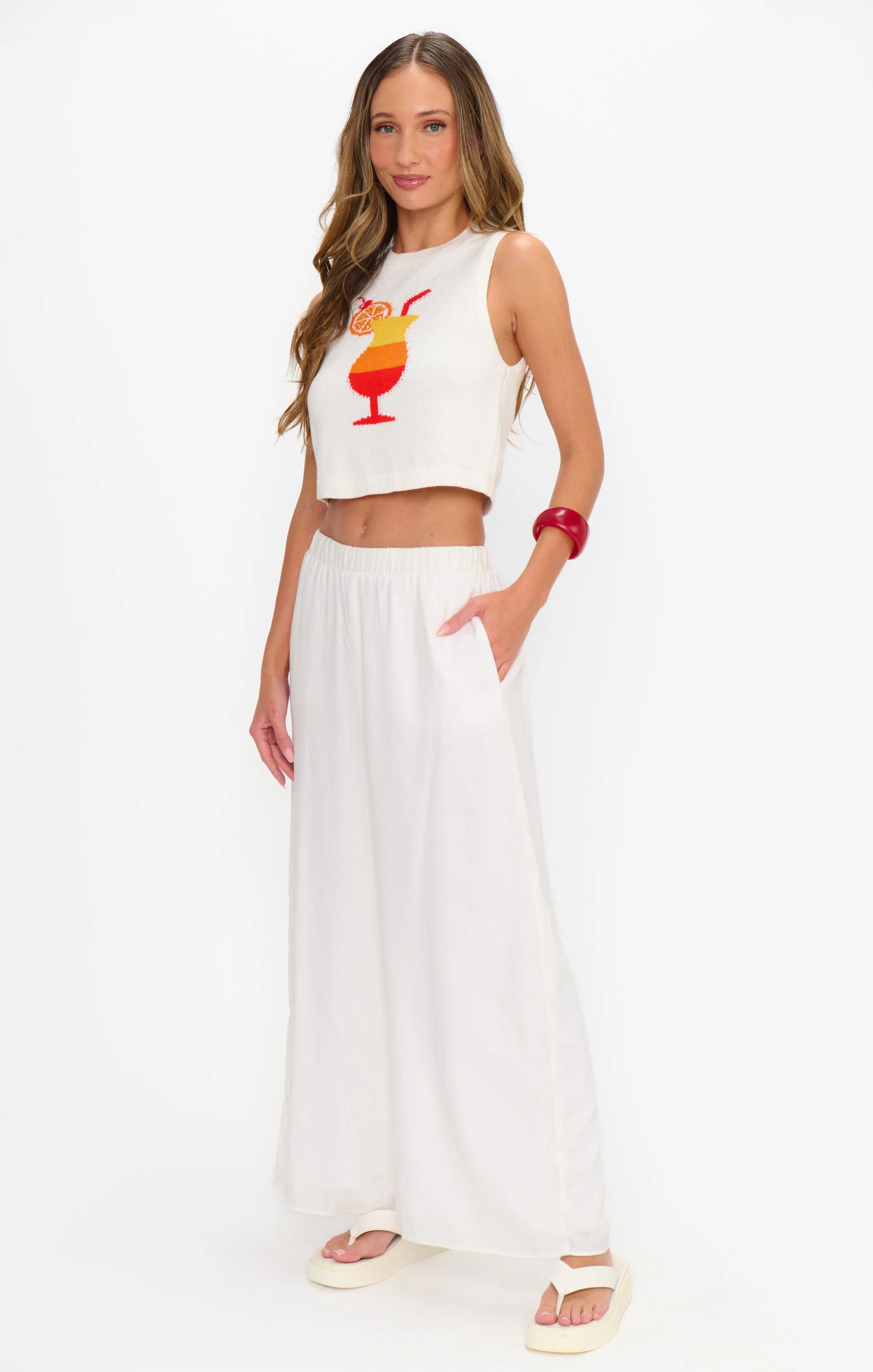 Kick Back Pants, in White Linen, Size: XS | Show Me Your Mumu | Show Me Your Mumu