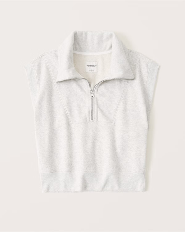 Women's Fleece Half-Zip Vest | Women's Matching Sets | Abercrombie.com | Abercrombie & Fitch (US)
