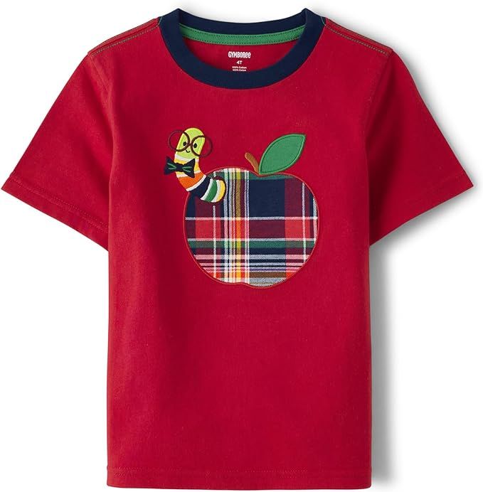 Gymboree Boys' and Toddler Embroidered Graphic Short Sleeve T-Shirts | Amazon (US)