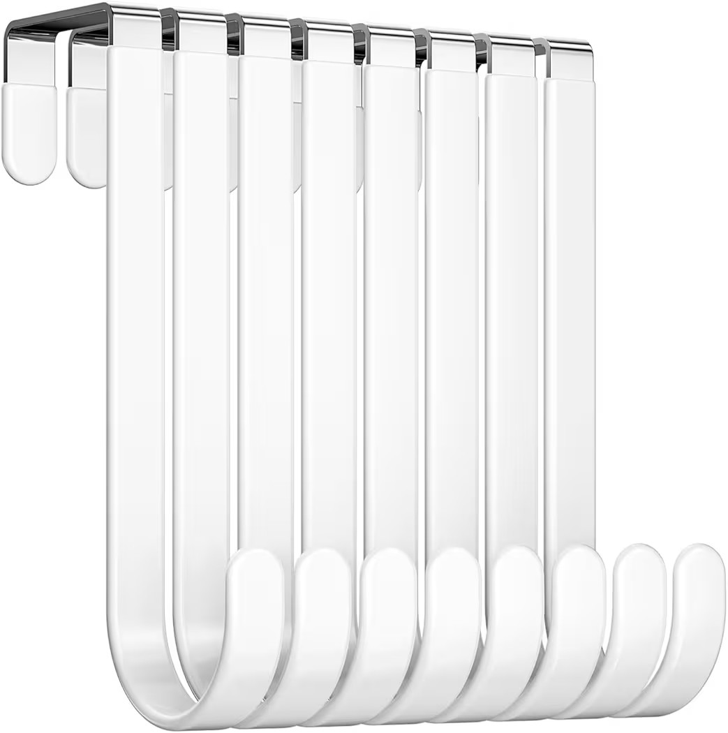 8 Pack Over The Door Hooks, Door Hanger Hook, Towel Hooks for Hanging, Towel Hanger for Bathroom,... | Amazon (US)