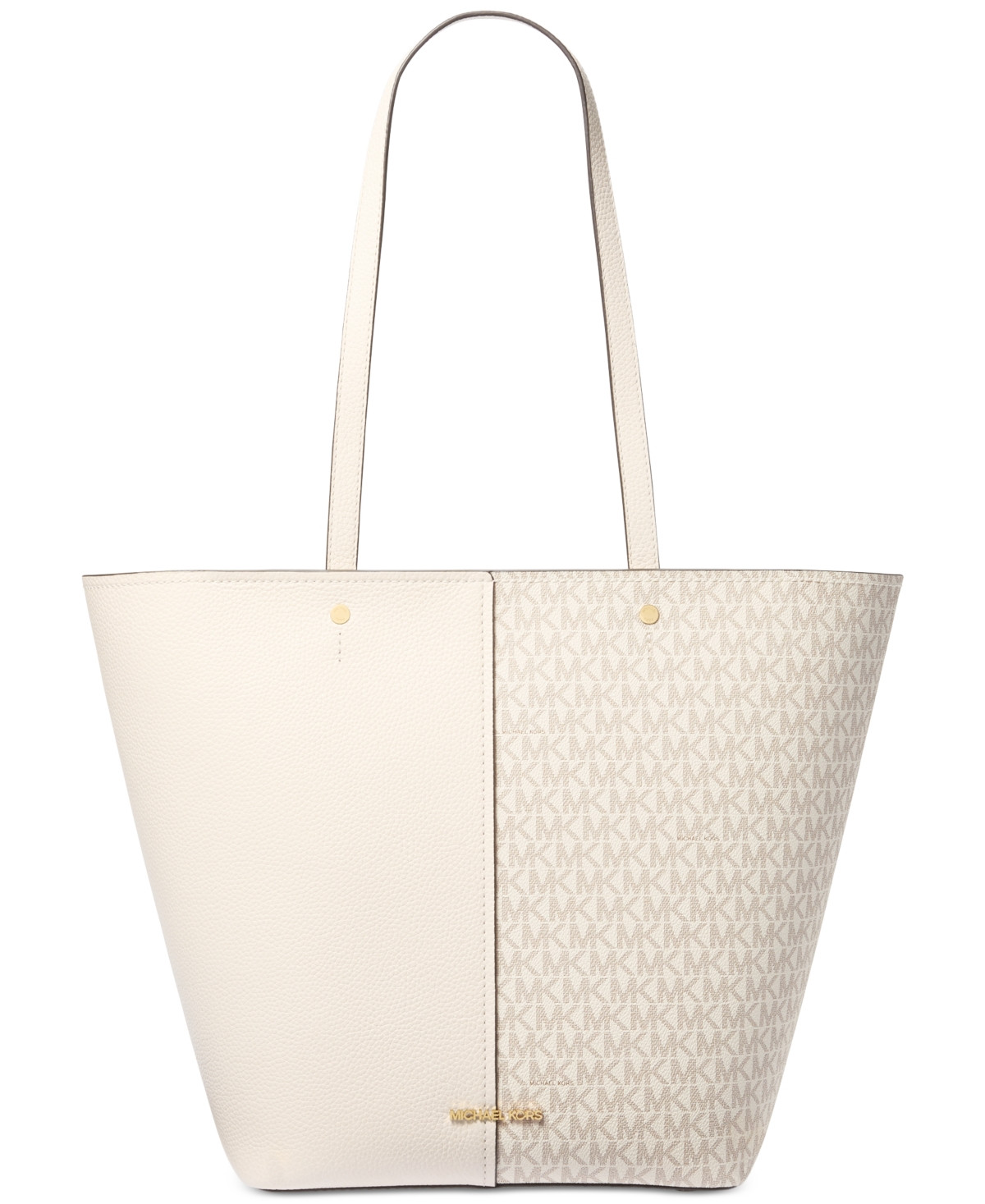 Michael Michael Kors Flora Large Top Zip Tote - Vanilla/light Cream | Macy's