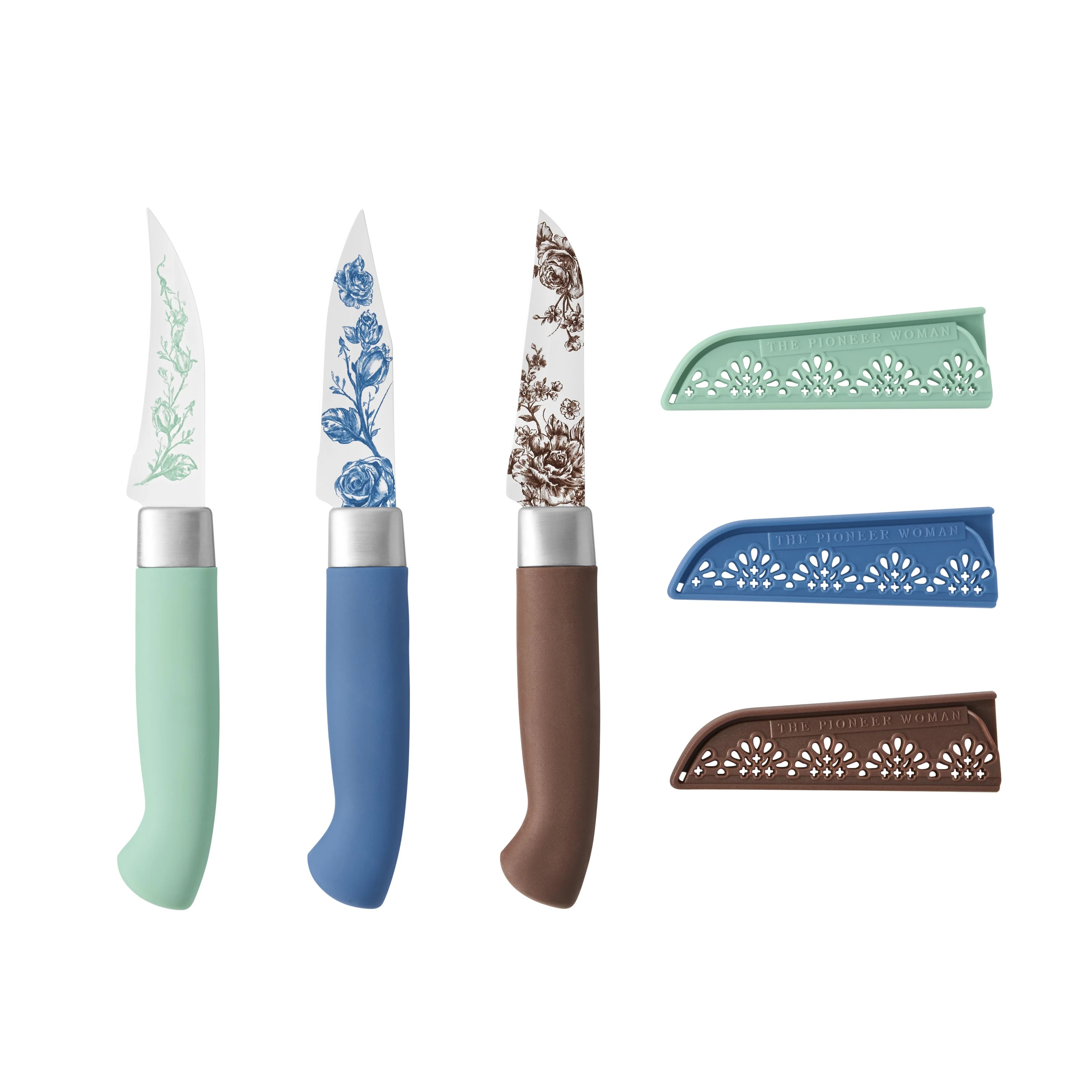 The Pioneer Woman Agatha 3-Piece Stainless Steel Paring Knife Set | Walmart (US)