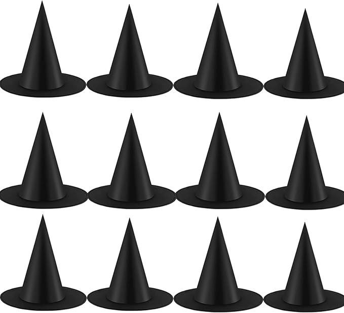 Tmflexe 12pcs Halloween Witch Hats Costume Accessories Party Decorations for Halloween Party Cosp... | Amazon (US)