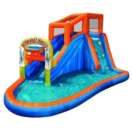 Banzai Plummet Falls Adventure Inflatable Water Park - Outdoor Splash Pool | Walmart (US)