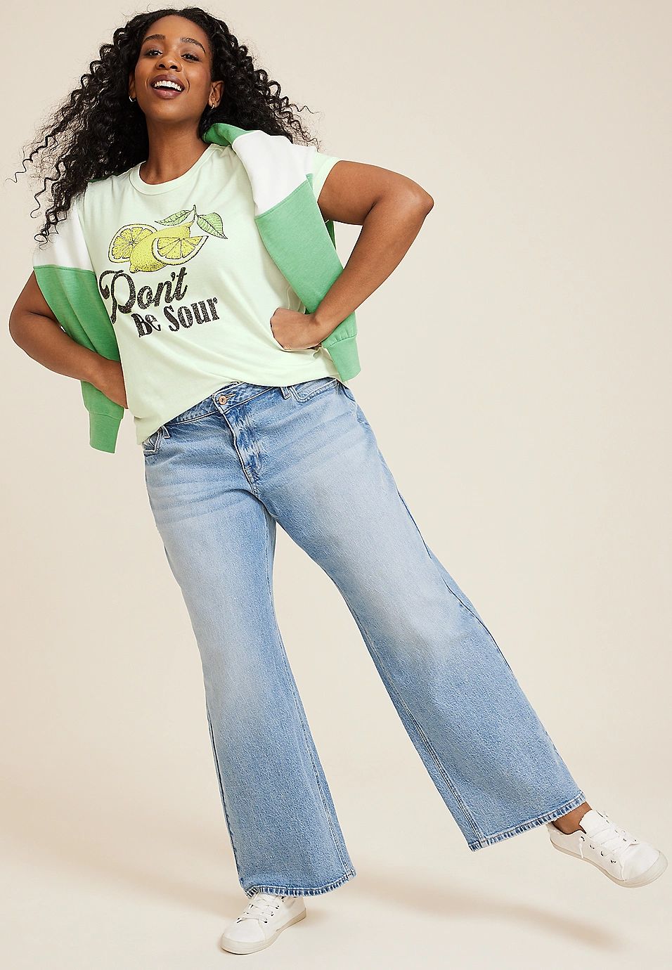 Plus Size Dont Be Sour Lemon Graphic Tee | Maurices