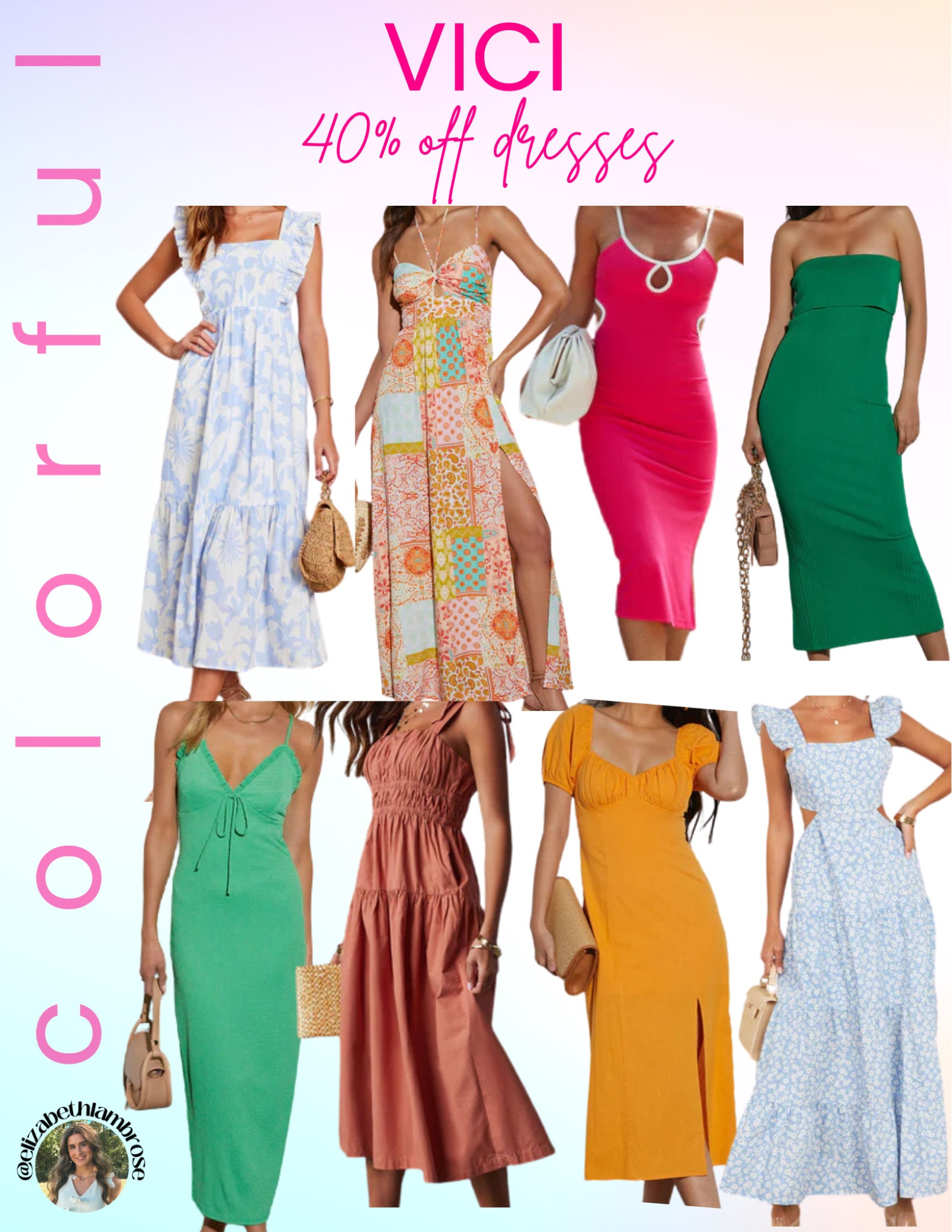 40% OFF DRESSES AT VICI
picked some styles that I thought would be super cute for any occasion if you like a little color in your closet!!🩵🩷💚
all of these dresses are 40% off!

dresses | vacation | beach | tropical | caribbean | cruise | dinner | night out | colorful | vibrant 

#LTKFestival #LTKstyletip #LTKSeasonal