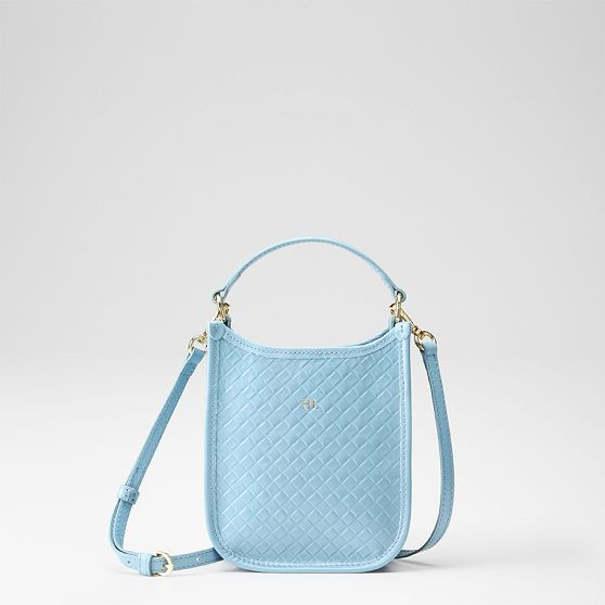 Marcella Woven Embossed Italian Leather Crossbody | Mark and Graham