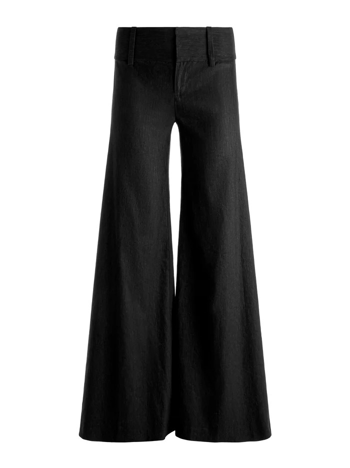 OLIVIA WIDE LEG LINEN PANT | Alice + Olivia
