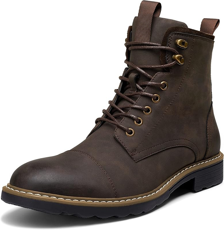 Vostey Mens Boots Motorcycle Casual Boots For Men Waterproof Chukka Boots Mens | Amazon (US)