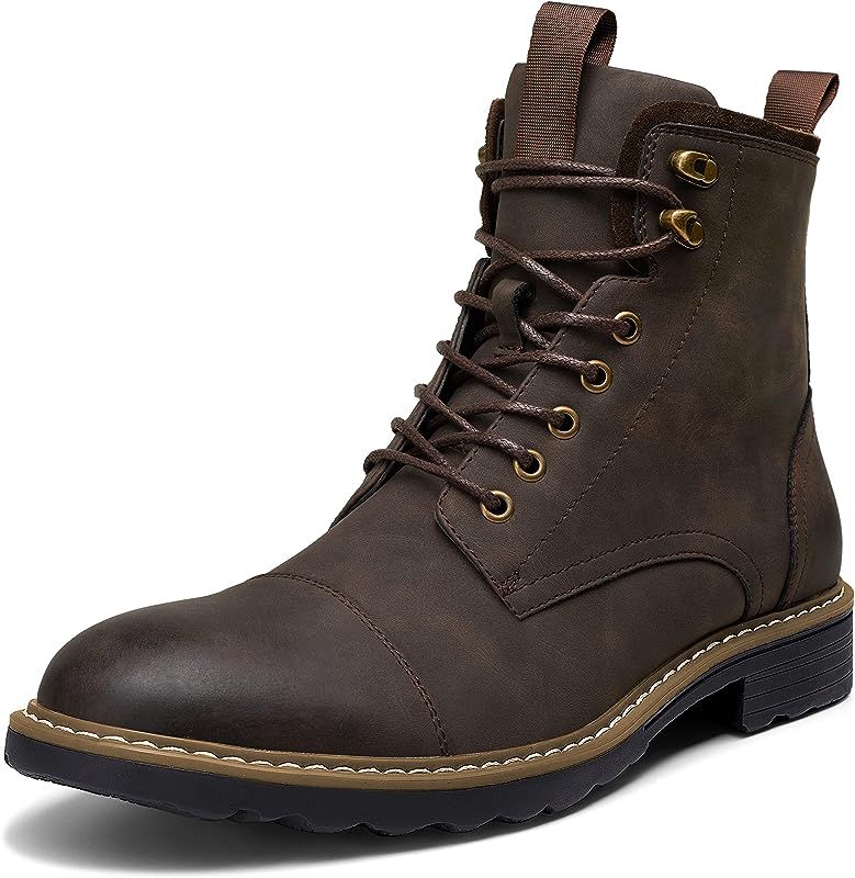 Vostey Mens Boots Motorcycle Casual Boots For Men Waterproof Chukka Boots Mens | Amazon (US)