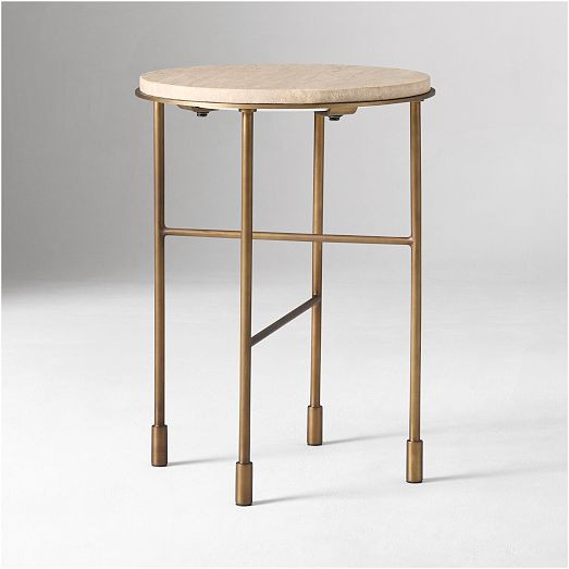 Fay Travertine Side Table (13.5") | West Elm (US)