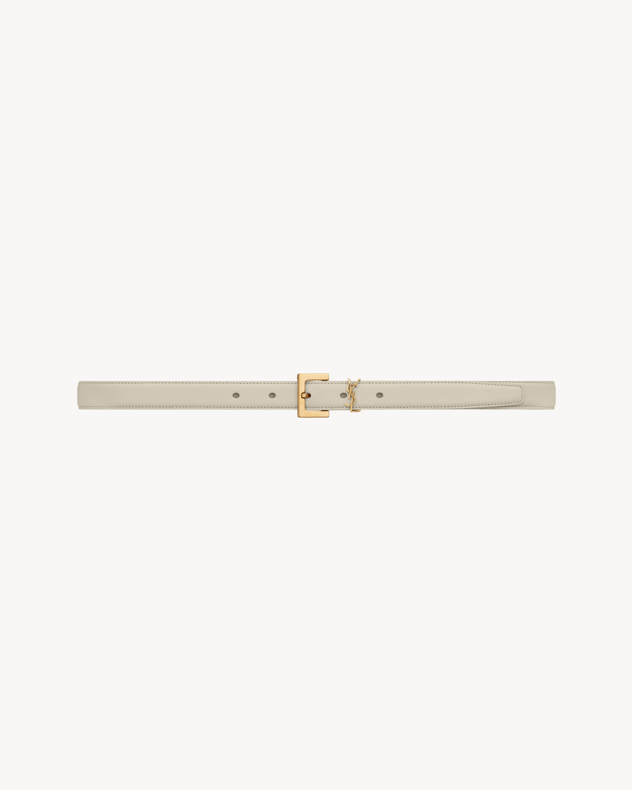CASSANDRE FINE CEINTURE en cuir lisse en Blanc | Saint Laurent | YSL FR | Saint Laurent Inc. (Global)