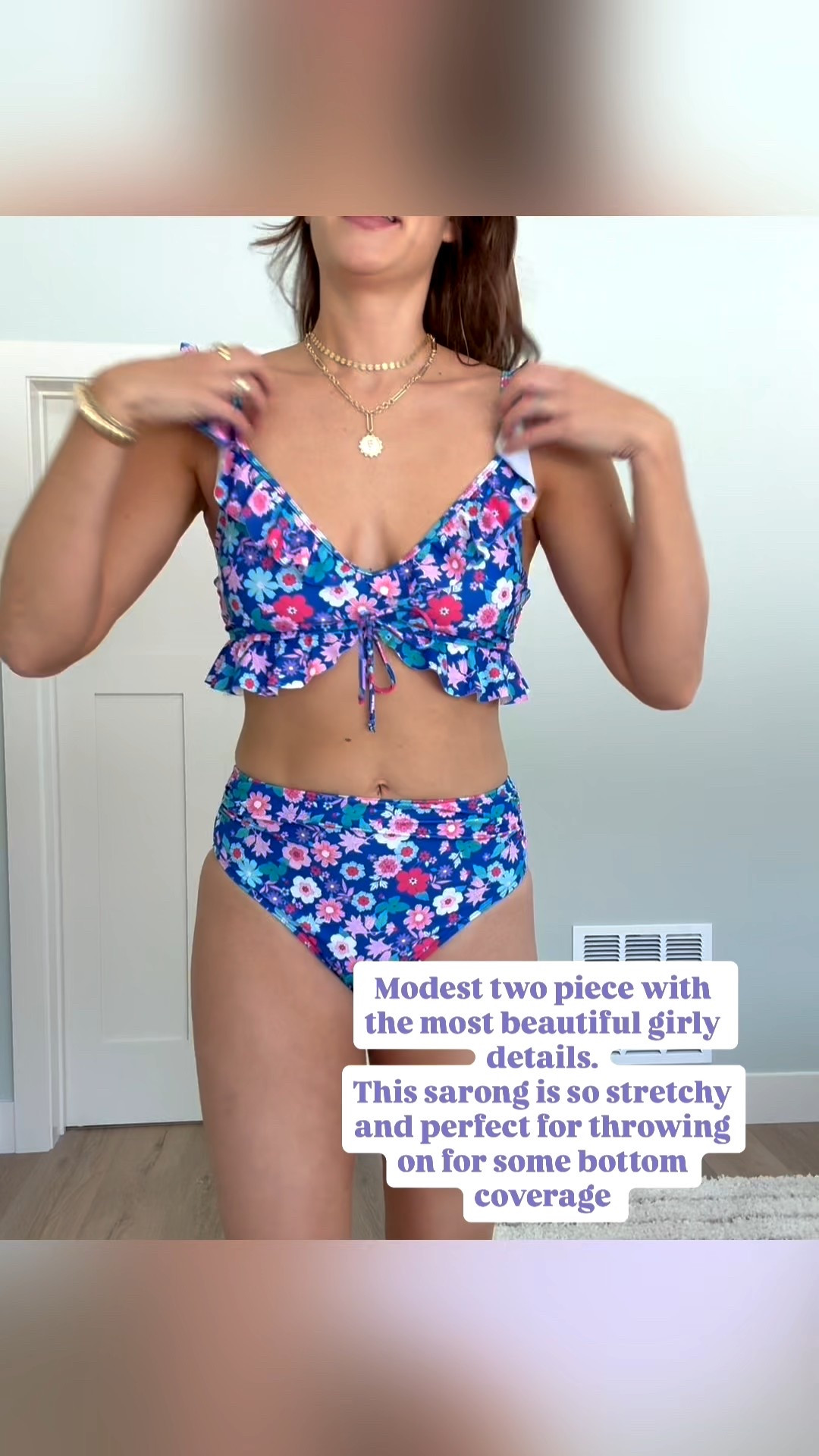 I absolutely love this swimsuit.. it’s so comfortable, ties in the back, and has ruffles all over it! 

Resort wear swimsuit swimwear cover up beach vacation spring break beach trip ootd tall girl approved Stang and co 

#LTKSeasonal #LTKTall #LTKTravel