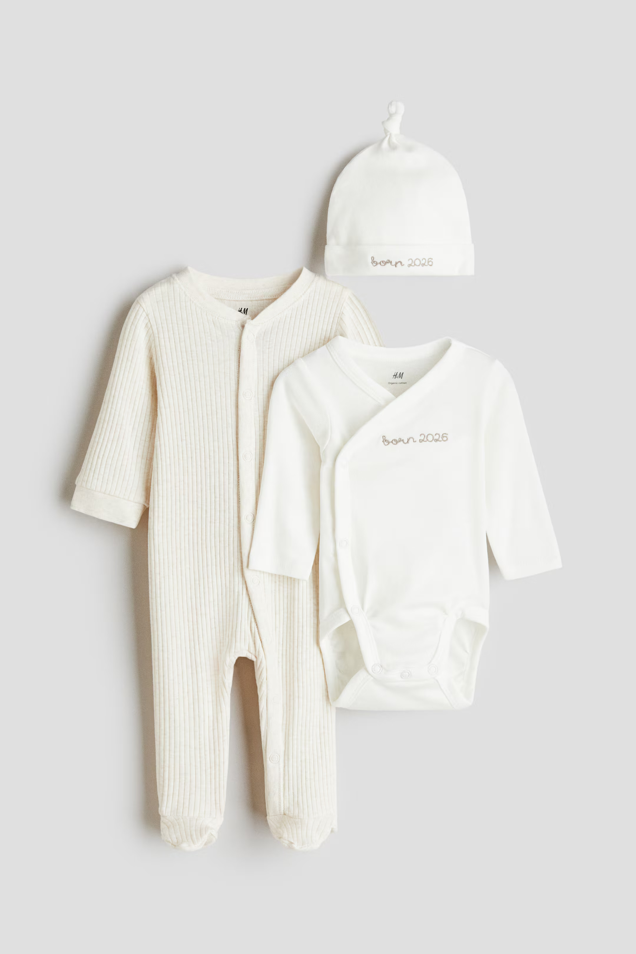 3-piece cotton jersey gift set | H&M (UK, MY, IN, SG, PH, TW, HK)