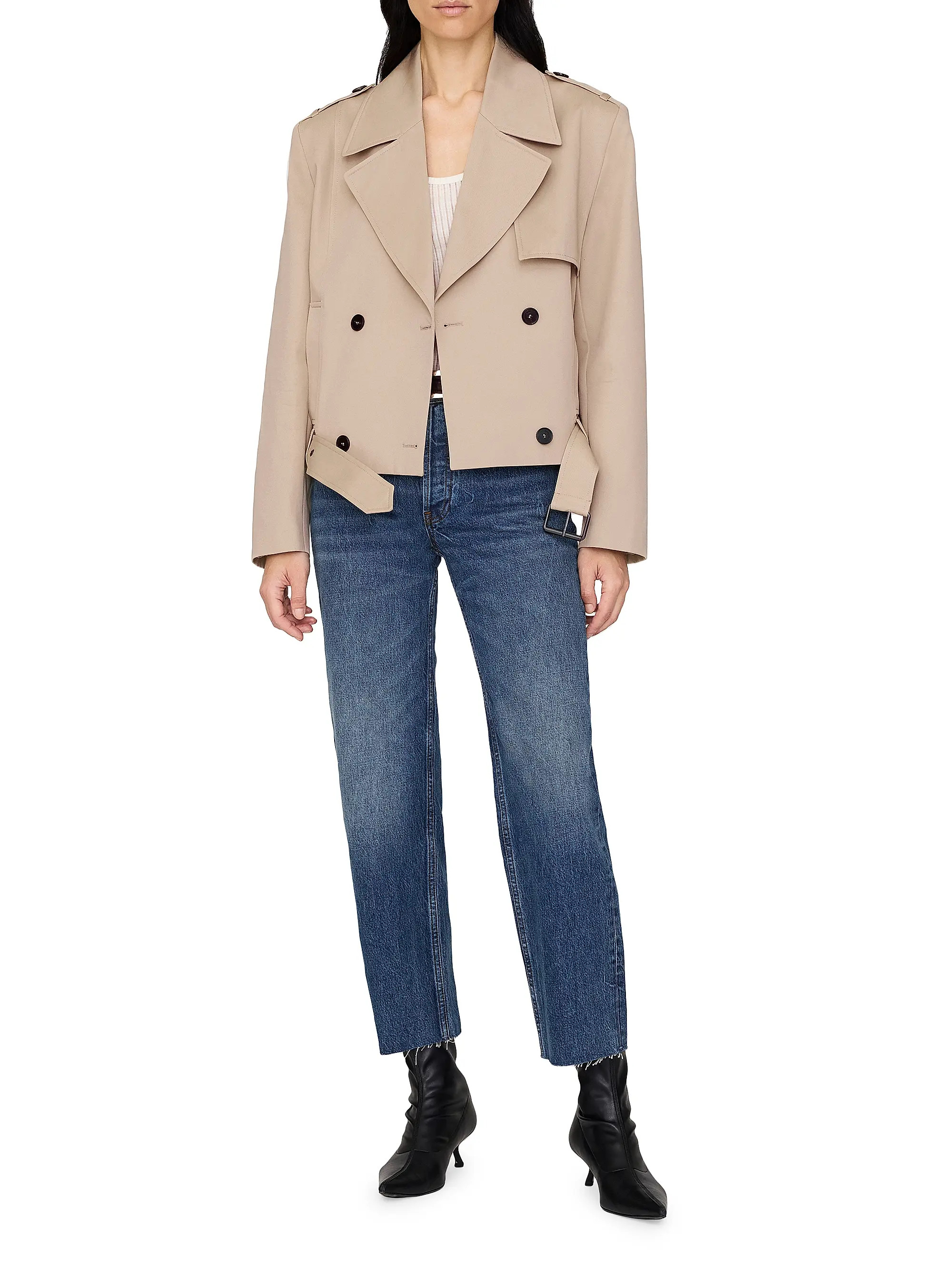 Greer Cotton Double-Breasted Moto Jacket | Saks Fifth Avenue