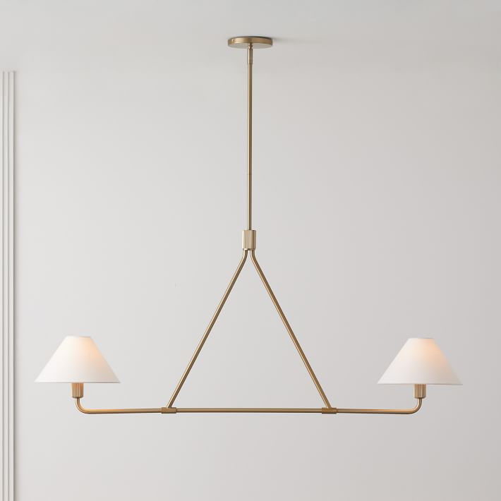 Beatrix Pendant (46") - Linen Shades | West Elm (US)