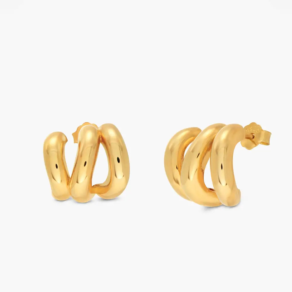 Medium Billow Earrings - Gold Vermeil | Oak & Luna (US)