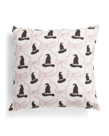 20x20 Witch Hat Bow Pillow | TJ Maxx