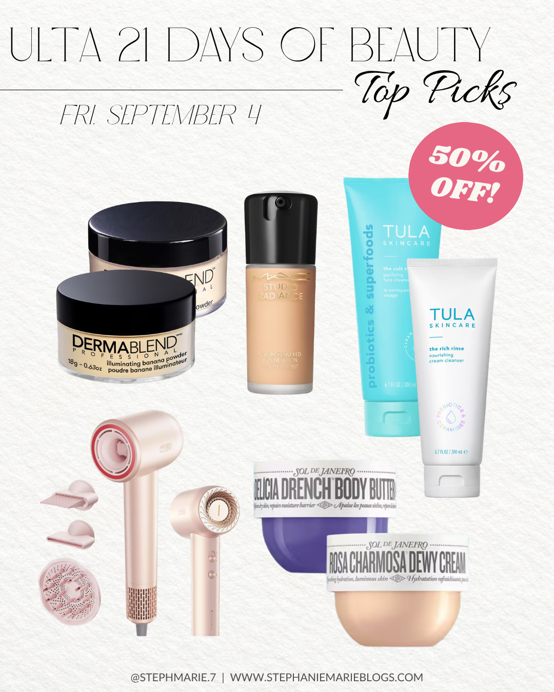 ULTA'S 21 DAYS OF BEAUTY SALE IS HERE ✨ These beauty favorites from Dermablend, Mac, Tula, TYMO, and Sol de Janeiro are 50% off today only! 

 #LTKOver40 #LTKSaleAlert #LTKBeauty