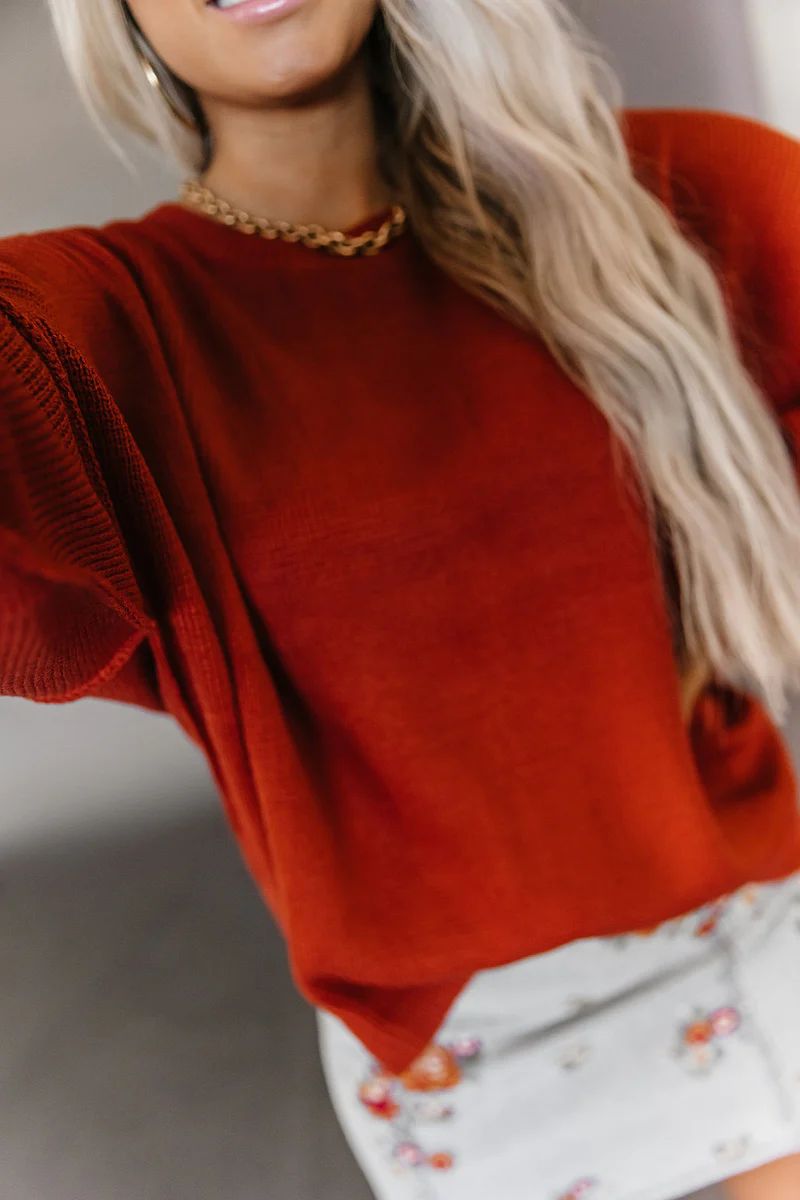 Flynn Sweater - Brick | Mindy Mae's Market