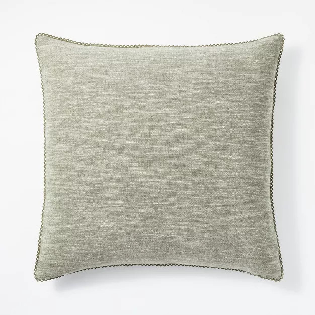 Chambray Throw Pillow with Lace Trim - Threshold™ designed with Studio McGee | Target