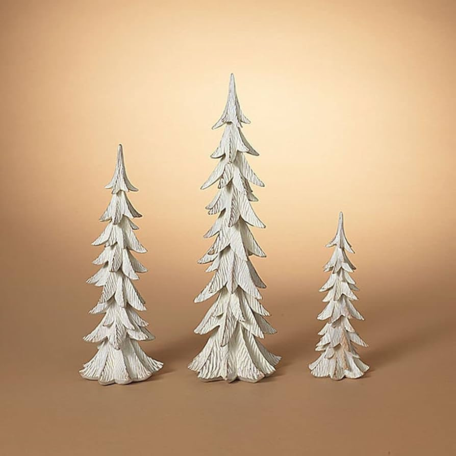 Gerson Company Set of 3 Resin Holiday Christmas Trees | Amazon (US)