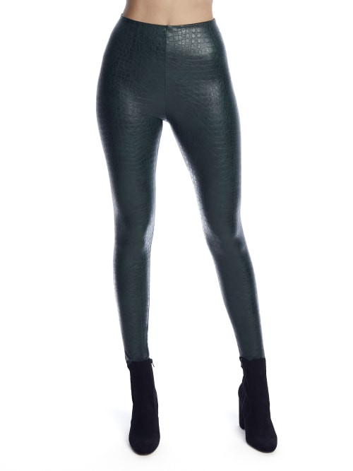 Perfect Control Faux Leather Animal Leggings | Bare Necessities