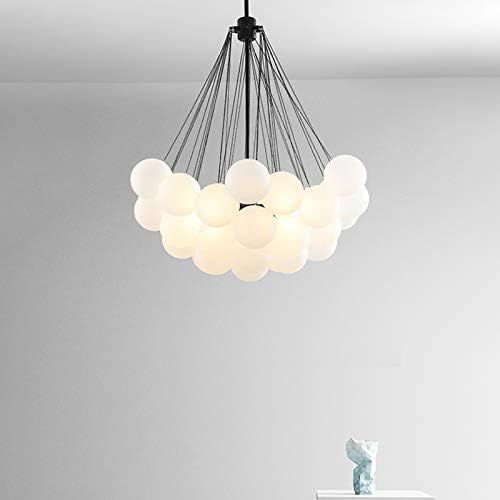 LITFAD Modern Stylish Bubble Ball Chandelier Ivory Glass 37 Lights LED Pendant Light Dining Room ... | Amazon (US)