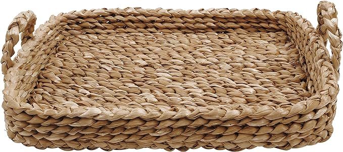 Creative Co-Op Bankuan Braided Tray with Handles, Natural | Amazon (US)