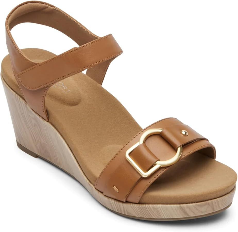 Rockport womens Briah 2 Two-band Wedge Sandal | Amazon (US)