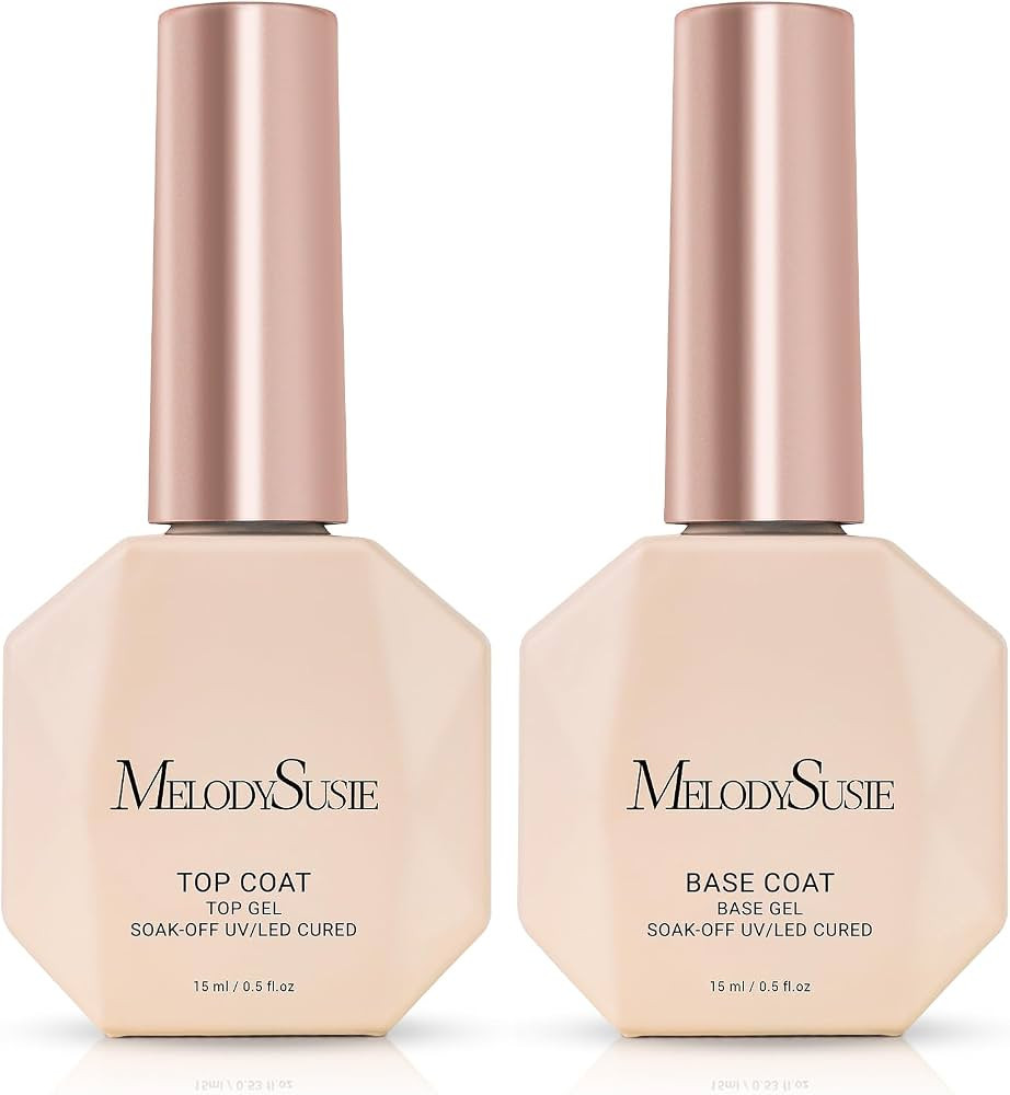 MelodySusie Top Coat Base Coat No Wipe Glossy Set | Amazon (US)