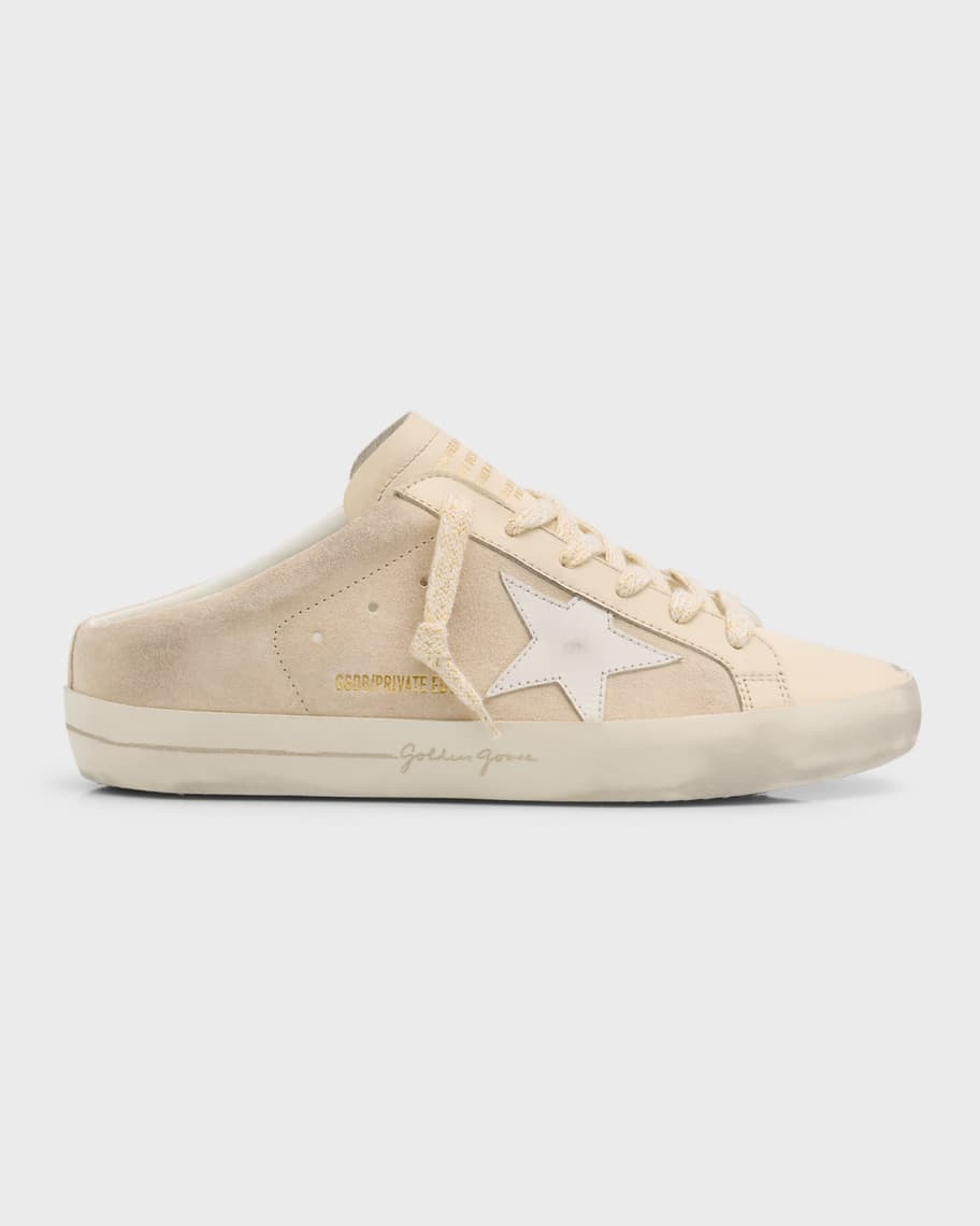 Golden Goose Sabot Mixed Leather Slide Sneakers | Neiman Marcus
