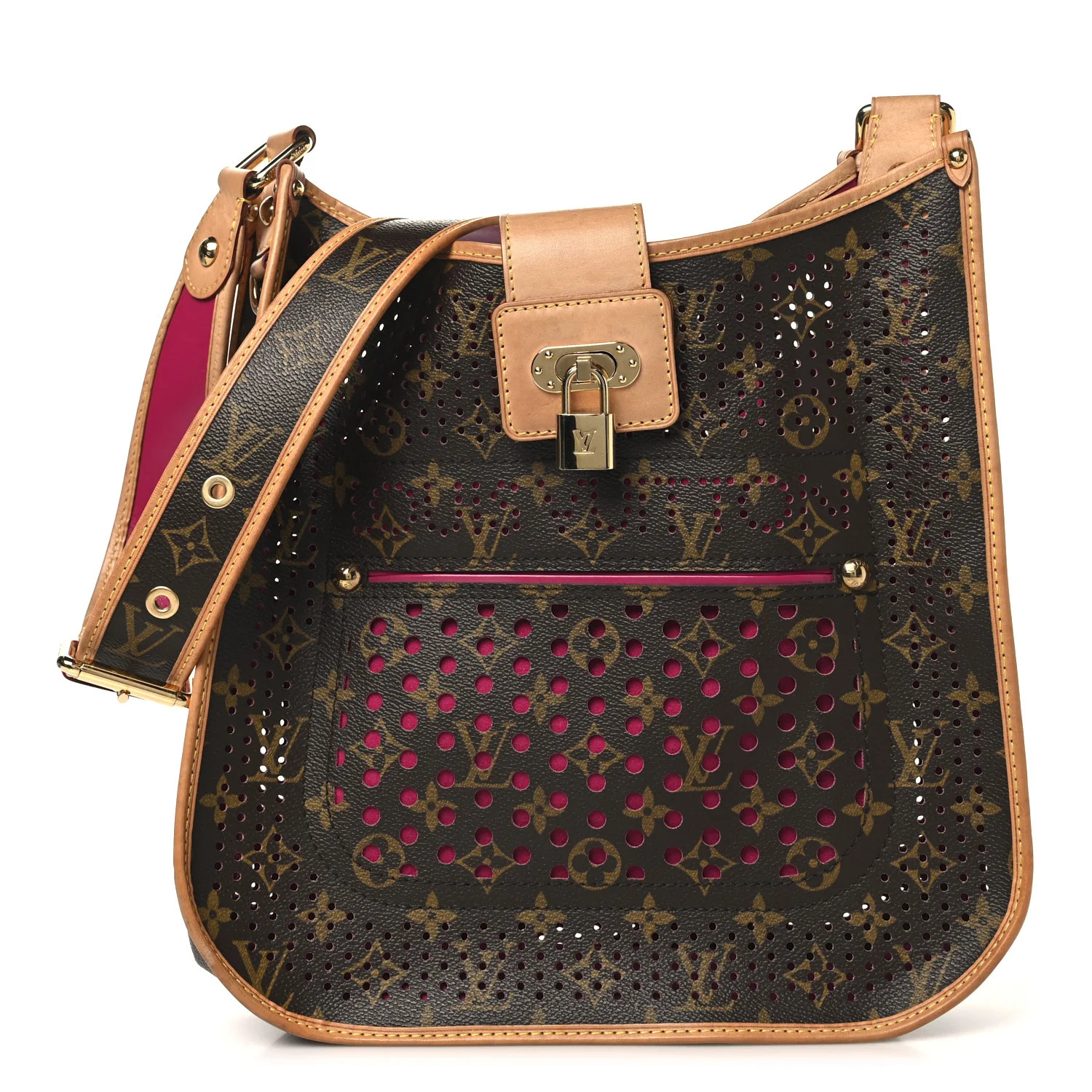 Monogram Perforated Musette Fuchsia | FASHIONPHILE (US)
