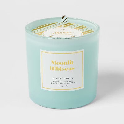28oz Glass Jar 3-Wick Moonlit Hibiscus Candle - Opalhouse™ | Target