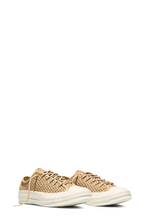 Converse Gender Inclusive Chuck 70 Woven Leather Sneaker in Hay Day/Hay Day/Egret at Nordstrom, S... | Nordstrom