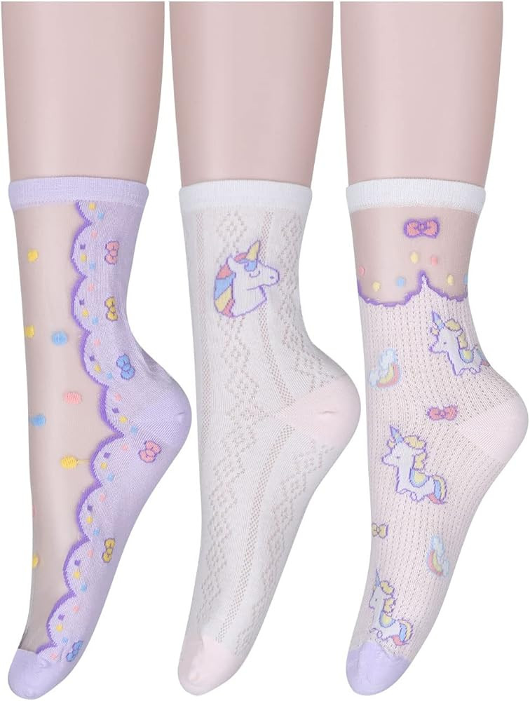 Benefeet Sox Lace Socks Sheer Ankle Socks Women Fashion Mesh Socks for Girls Womens Ultrathin Cry... | Amazon (US)