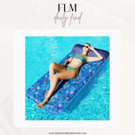 A nice pool floaty for those summer days! 
Fashionablylatemom 
FindUWill Oversized Pool Float Lounge, 72" X 37" Extra Large Fabric-Covered Pool Floats for Adults, Inflatable Contour Lounger with Headrest Ultra-Comfort Cooling Pool Raft (XL, Monstera)
Ultimate Comfort Pool Floats : This luxury floating lounger with Headrest is designed to meet the contours of the body, 2-in-1 design makes you lie on it just like lying on a soft bed in the pool, sunbathing, the ultimate in comfort and ultimate enjoyment this summer. Perfect for the pool party, sea, beach, lake or river summer vacation.
Unique 2-in-1 Design: The outside of the air chamber is covered with super soft, stretchy and breathable fabric & mesh, which allows water to flow through the internal holes to keep you cool, making it great for sun tanning. More comfortable and cooler than other ordinary plastic non-breathable loungers.

#LTKswim