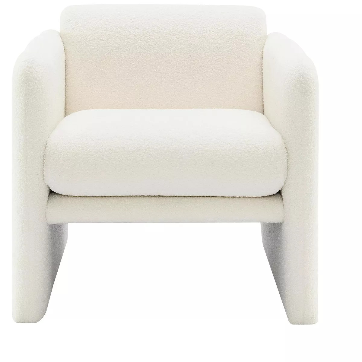 Christopher Knight Home Micah Modern Accent Chair with Waved Arms, White | Target