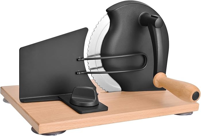 SOWKIPE Manual Bread Slicer for Sourdough, Adjustable Hand Crank, Black | Amazon (US)