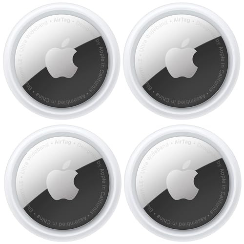 Apple AirTag Tracking Device, 4-Pack with 1-Year Apple Warranty | Amazon (US)