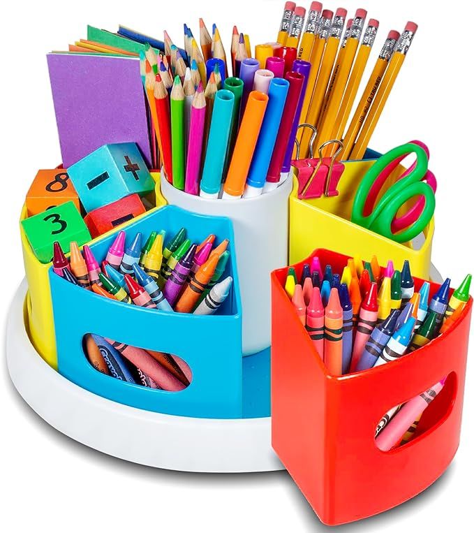 Creative Caddy Art Supply Organizer, Kids Desk Crayon Organizer, Art Caddy Marker Holder, Art Org... | Amazon (US)