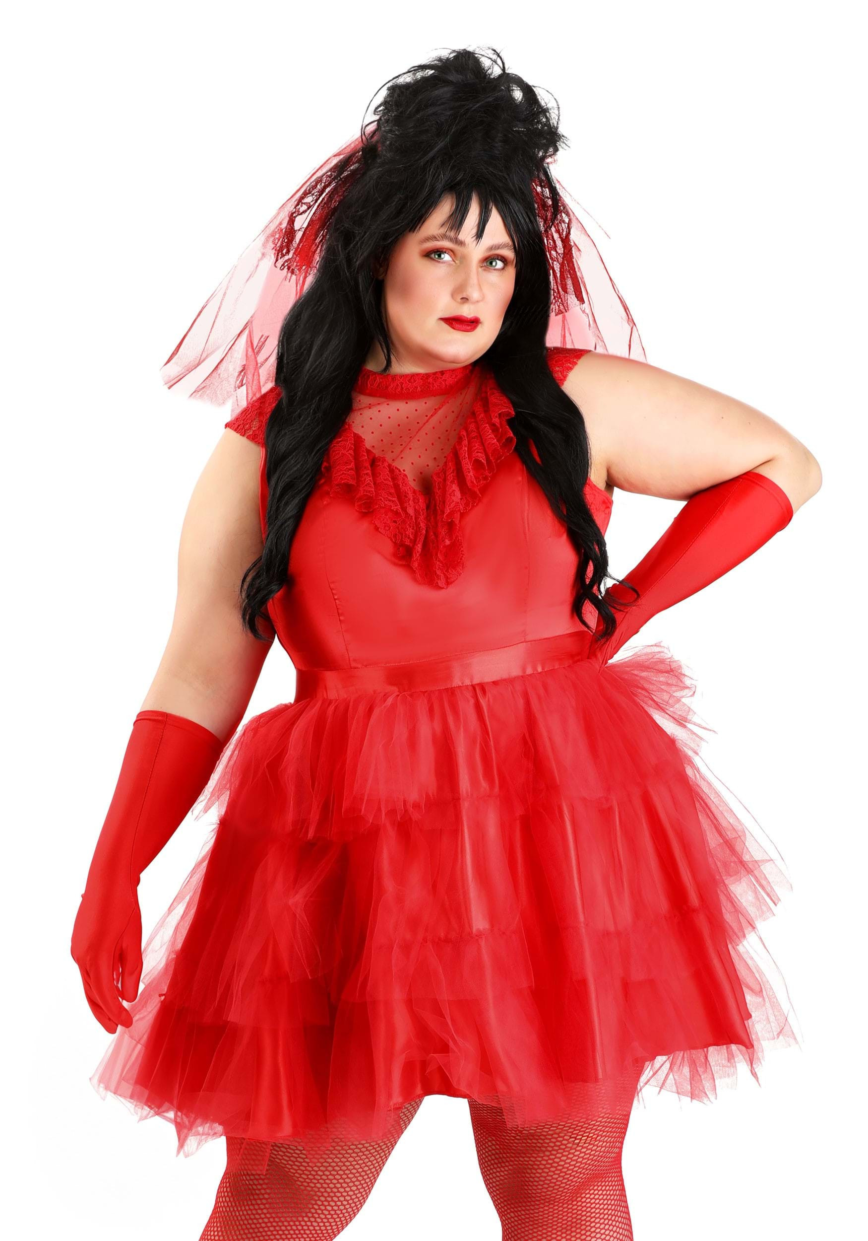 HalloweenCostumes.com FUN Costumes Plus Size Ghostly Red Wedding Dress Costume Plus Size Movie Costumes 1X Polyester | FUN93943PL-1X | Lowe's