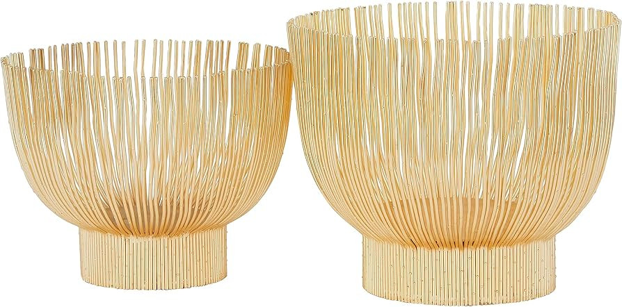 The Novogratz Metal Decorative Bowl, Set of 2 11", 10"H, Gold | Amazon (US)